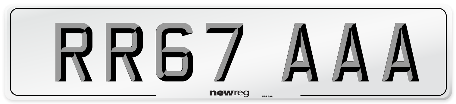 RR67 AAA Number Plate from New Reg